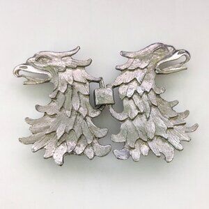 Vintage Screaming Eagle Griffon Silver Tone Belt Buckle